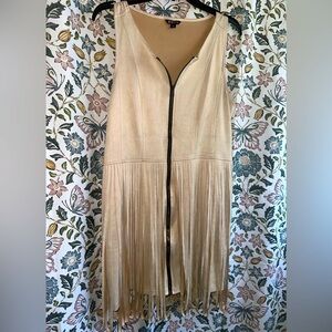 SHEIN Cream Pleated Mini Dress